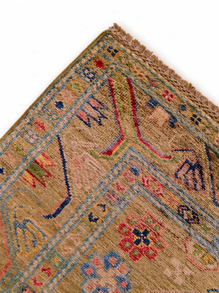 3' 5 x 5' 4 Hand Knotted Kazak Rug