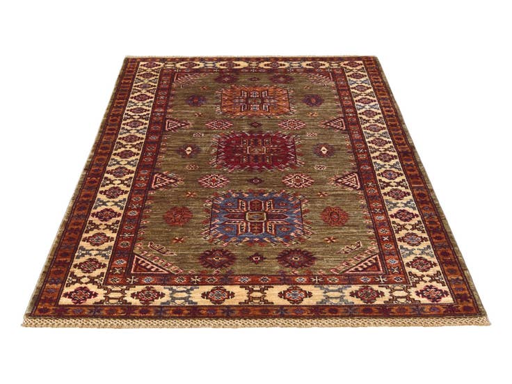 Detail image of 3' 6 x 5' 2 Hand Knotted Kazak Rug