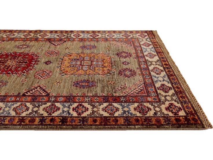 Detail image of 3' 6 x 5' 2 Hand Knotted Kazak Rug
