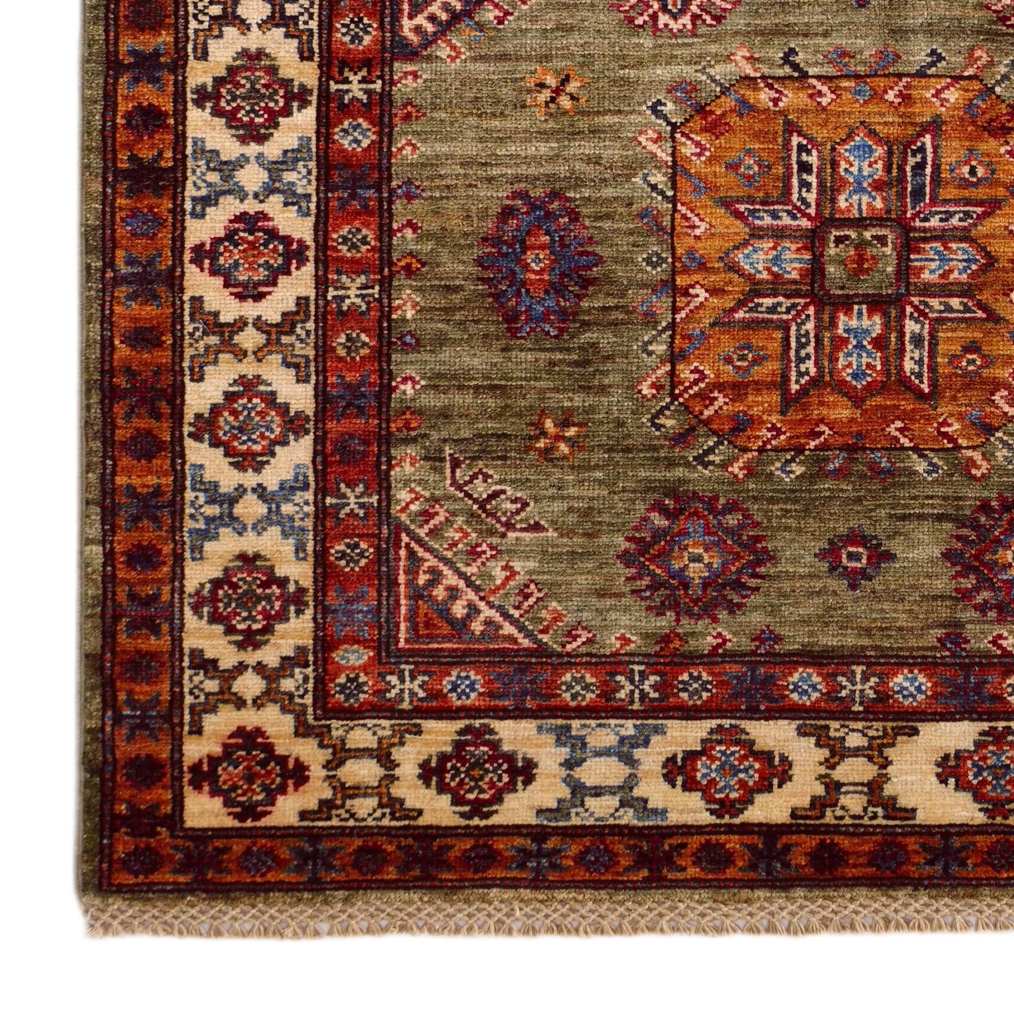 3' 6 x 5' 2 Hand Knotted Kazak Rug