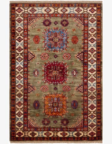 3' 6 x 5' 2 Hand Knotted Kazak Rug
