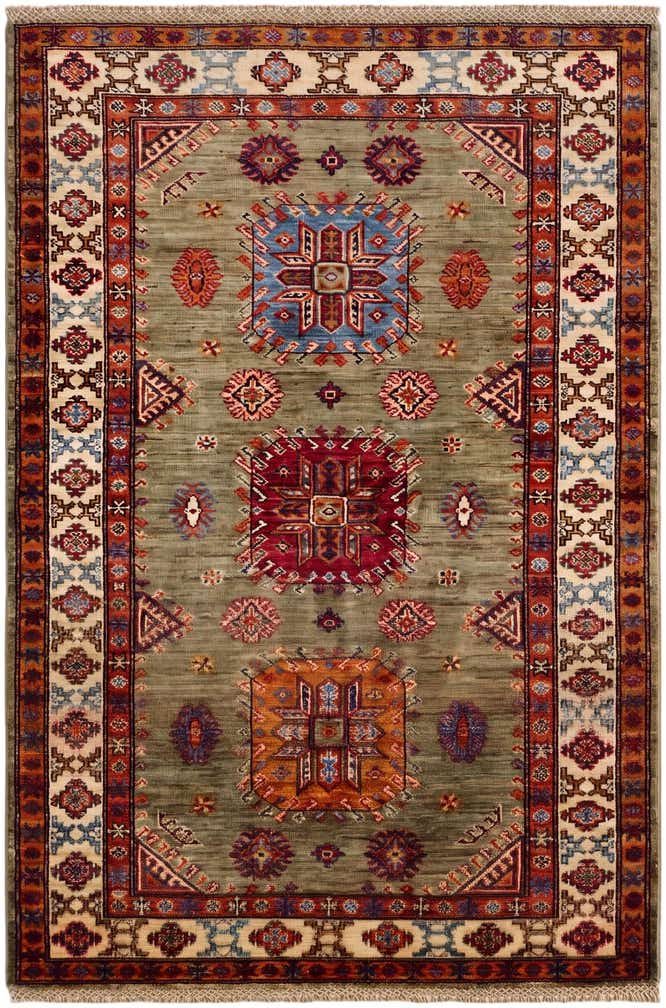 3' 6 x 5' 2 Hand Knotted Kazak Rug