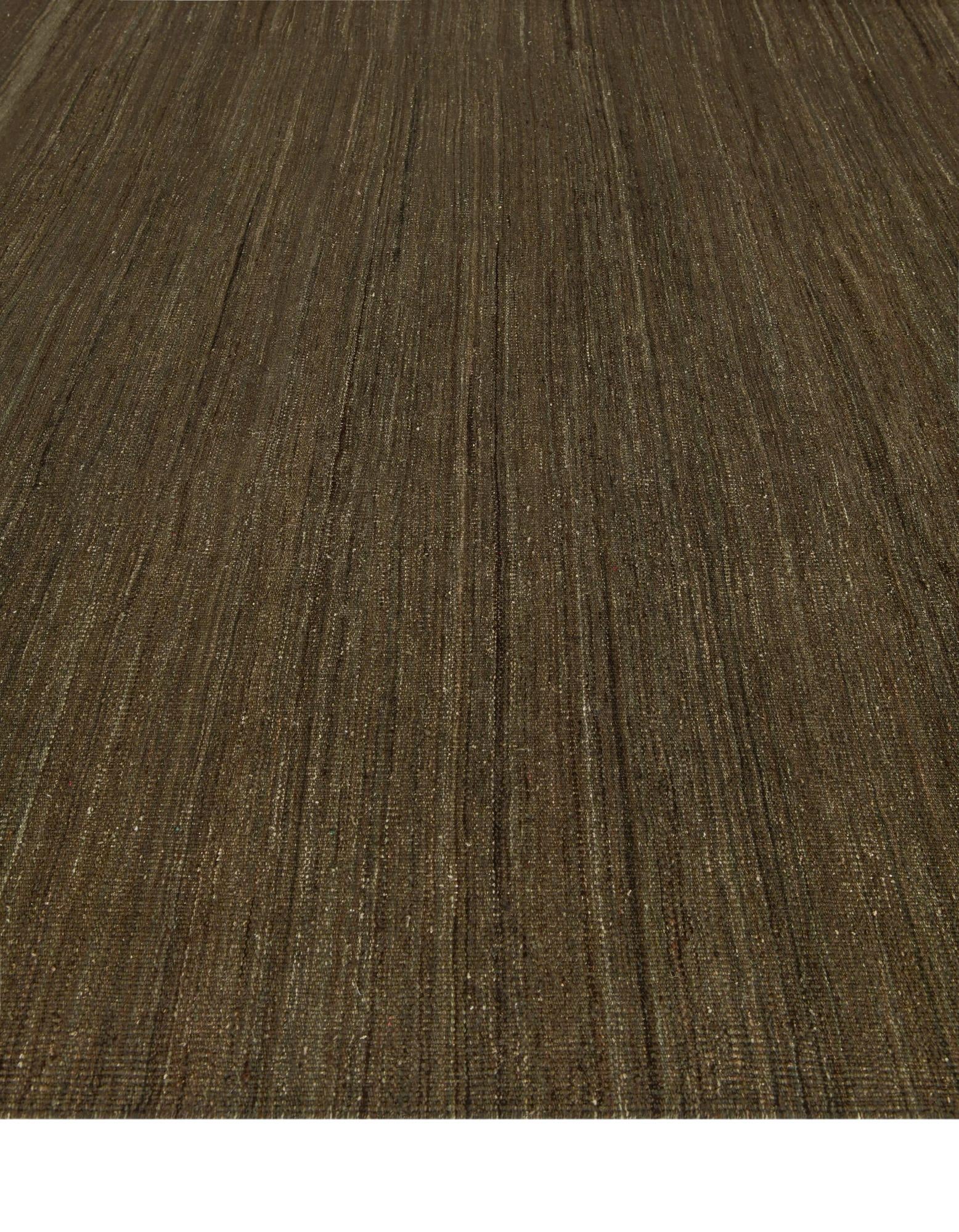 13' 2 x 19' 1 Hand Woven Kilim Afghan Wool Rug