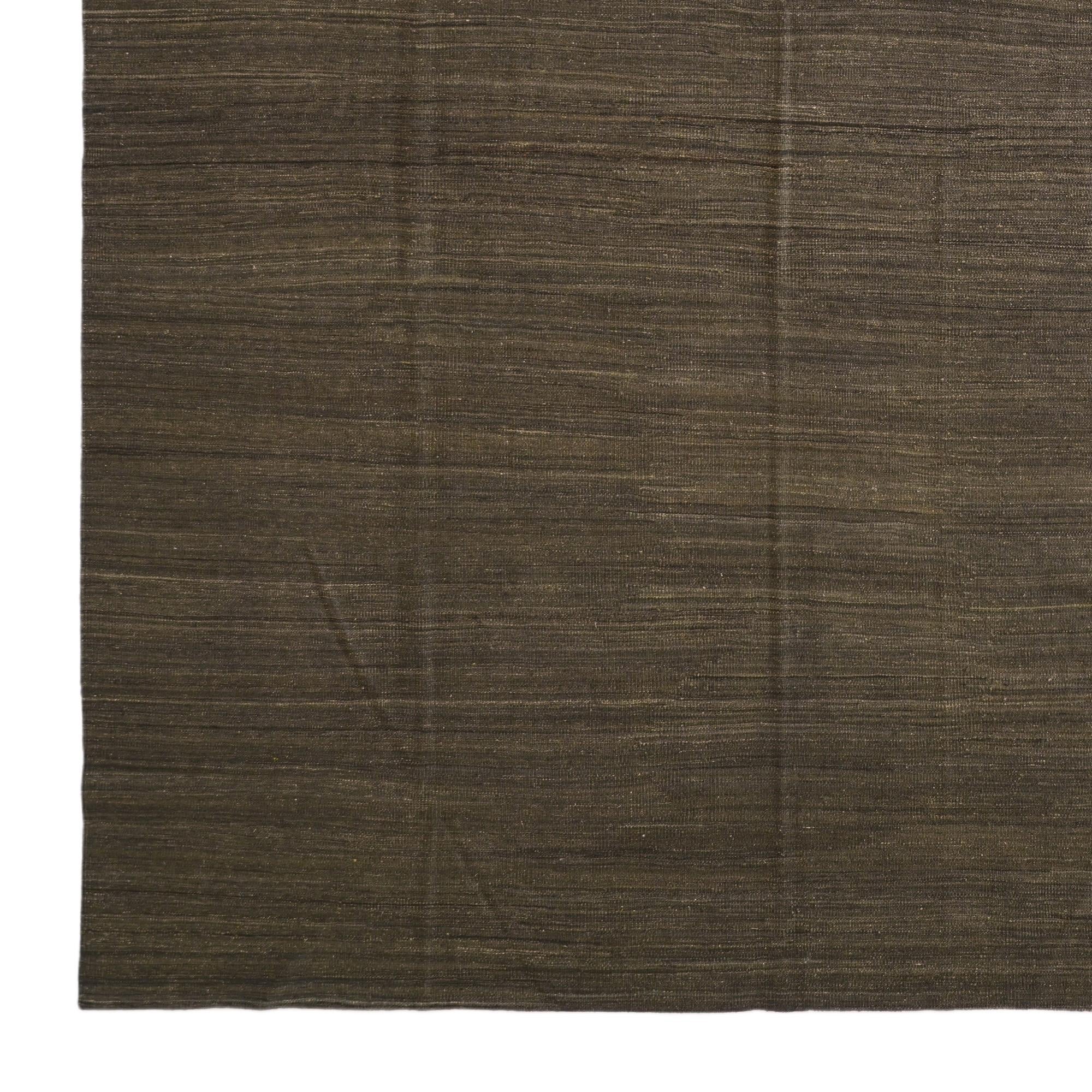 13' 2 x 19' 1 Hand Woven Kilim Afghan Wool Rug