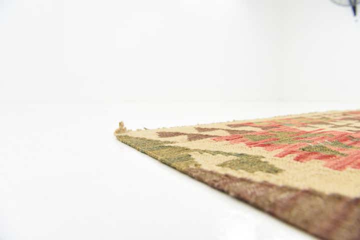 4' 4 x 6' 5 Hand Woven Kilim Maymana Wool Rug