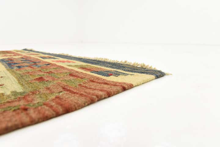 3' 4 x 5' Hand Woven Kilim Maymana Rug