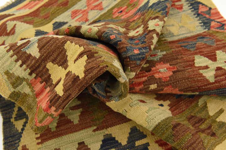 3' 4 x 5' Hand Woven Kilim Maymana Rug
