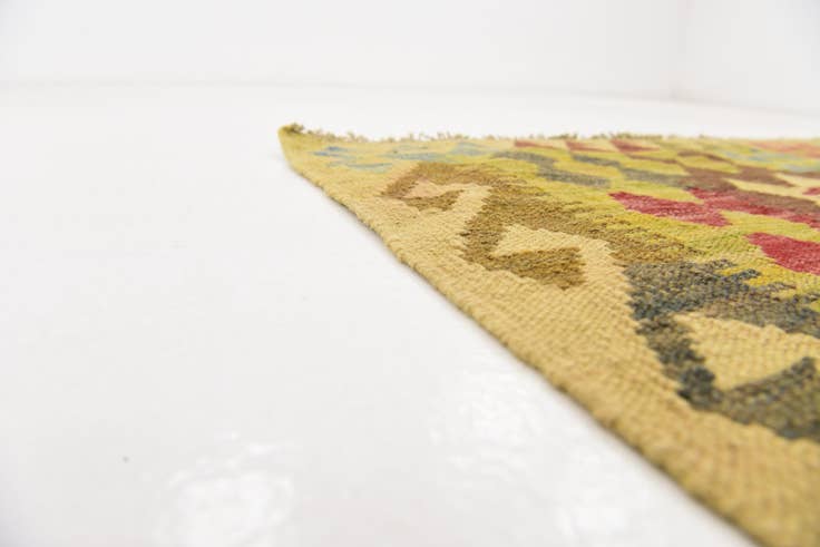 Detail image of 3' 4 x 5' Hand Woven Kilim Maymana Wool Rug