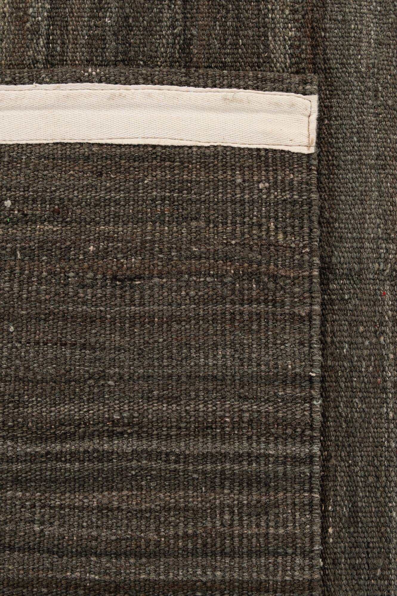 4' 11 x 6' 4 Hand Woven Kilim Modern Wool Rug