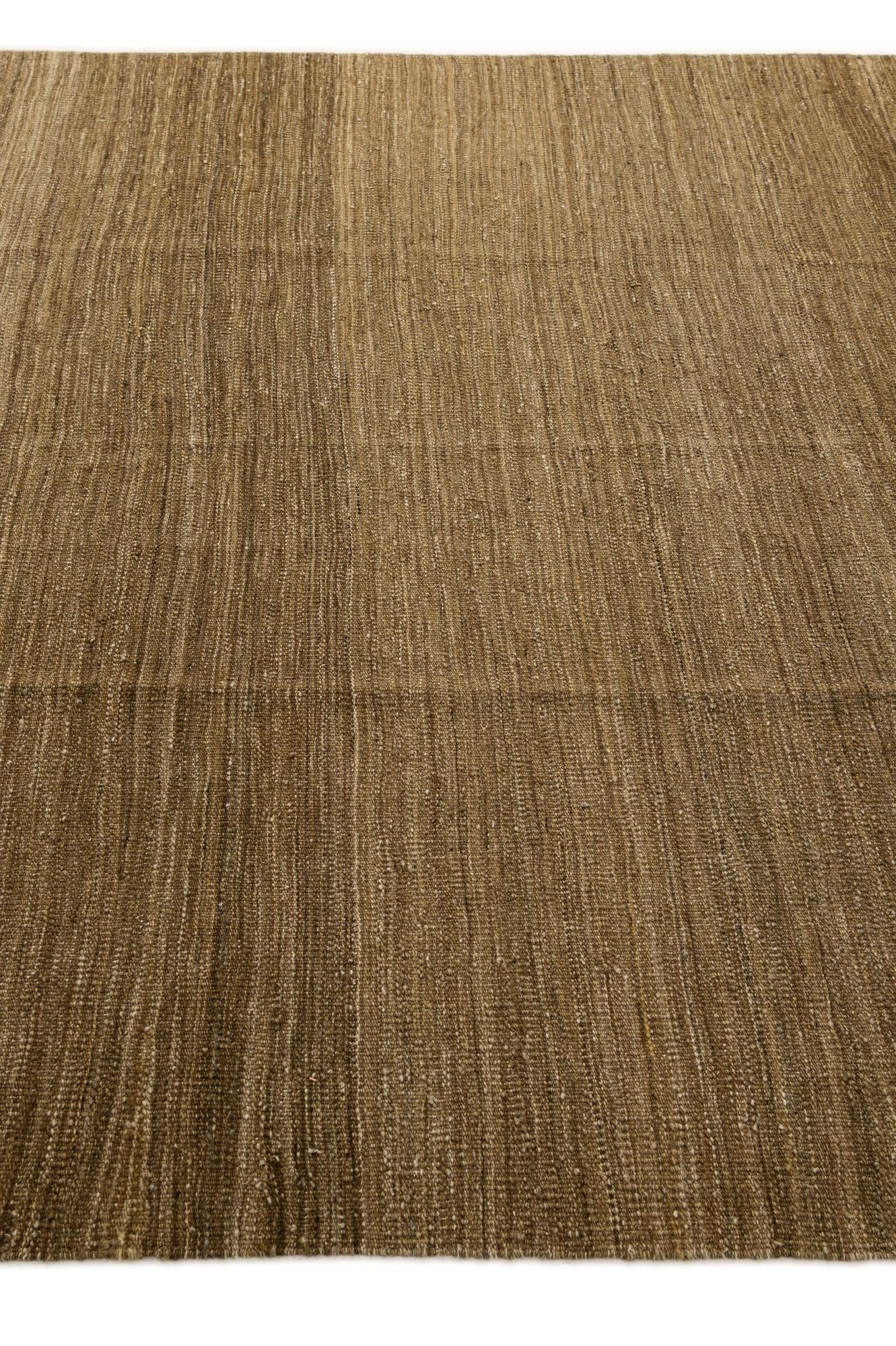 6' 5 x 11' 6 Hand Woven Kilim Modern Wool Rug