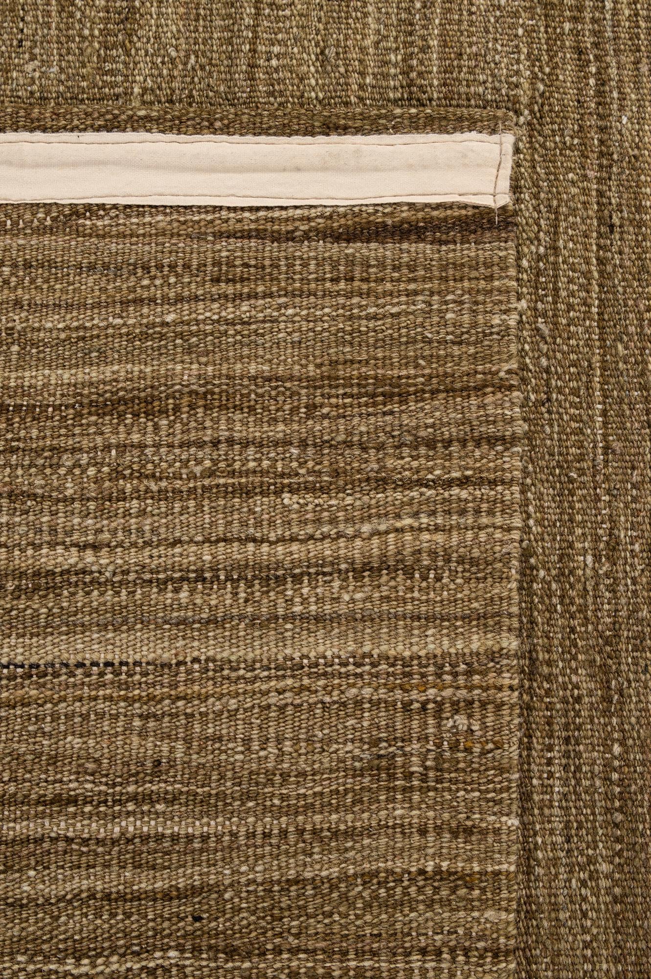 6' 5 x 11' 6 Hand Woven Kilim Modern Wool Rug