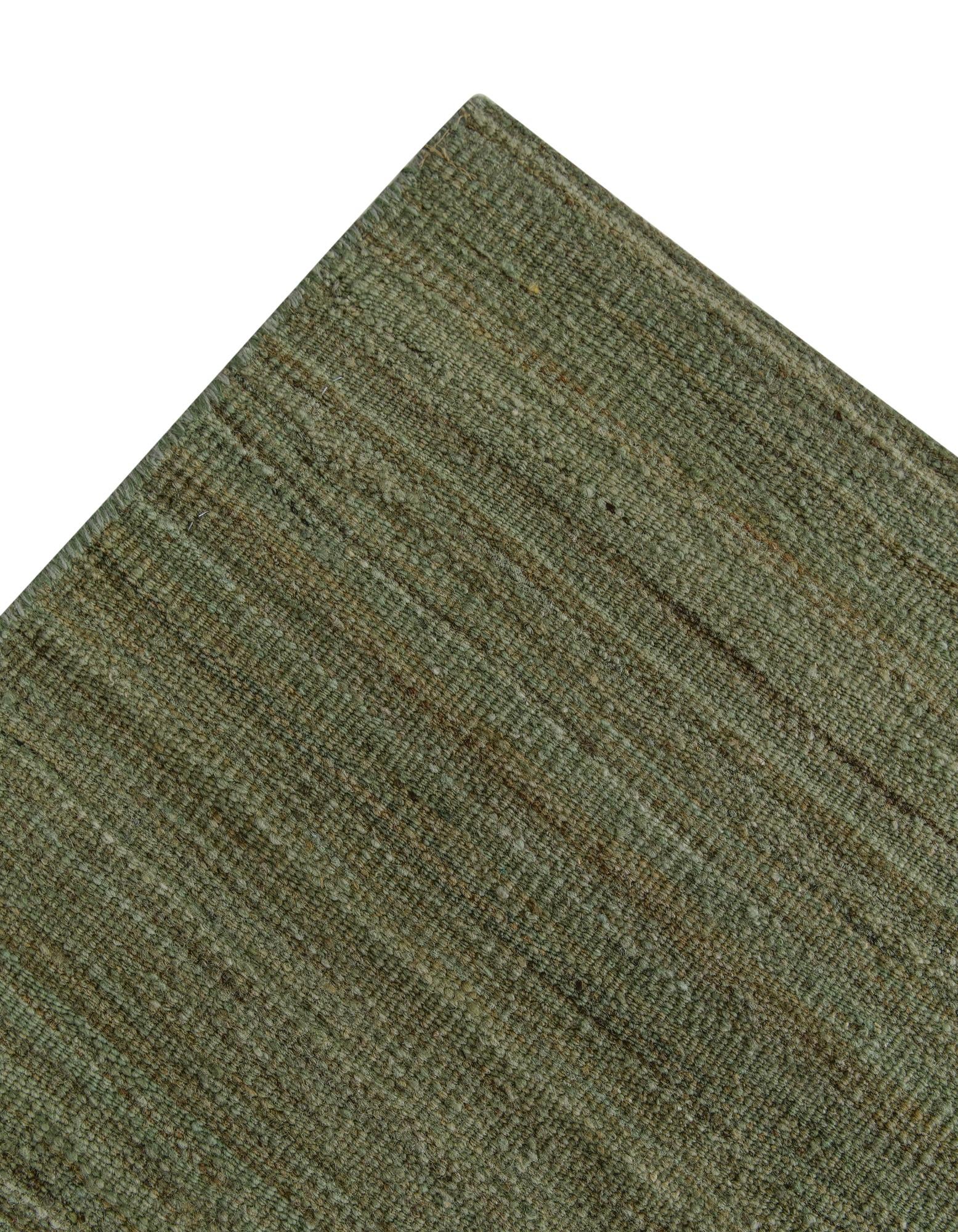 8' x 11' 1 Hand Woven Kilim Modern Wool Rug