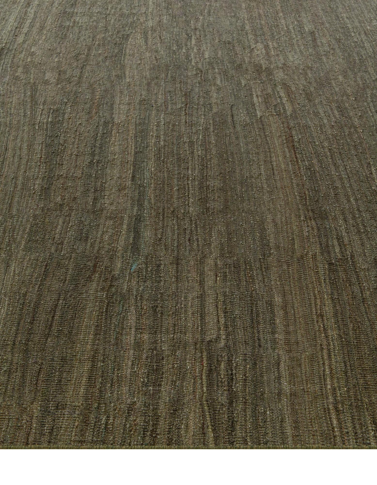 10' 5 x 12' 10 Hand Woven Kilim Modern Wool Rug