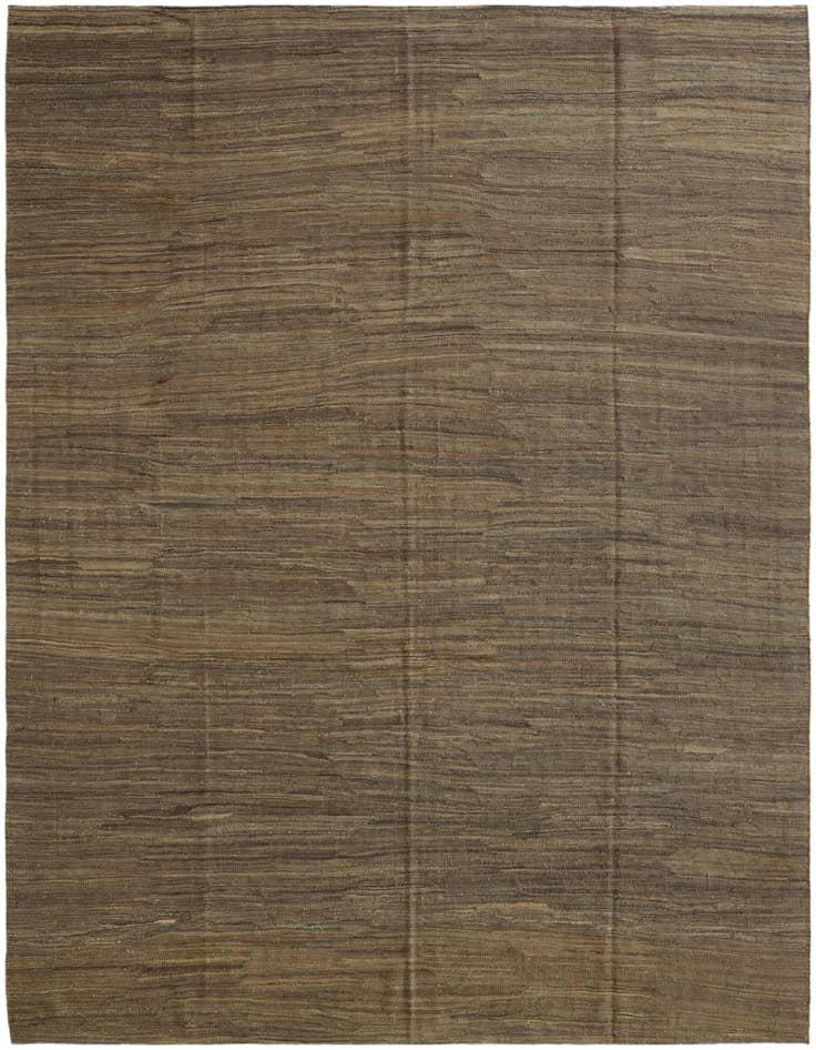 Detail image of 10' 5 x 12' 10 Hand Woven Kilim Modern Wool Rug
