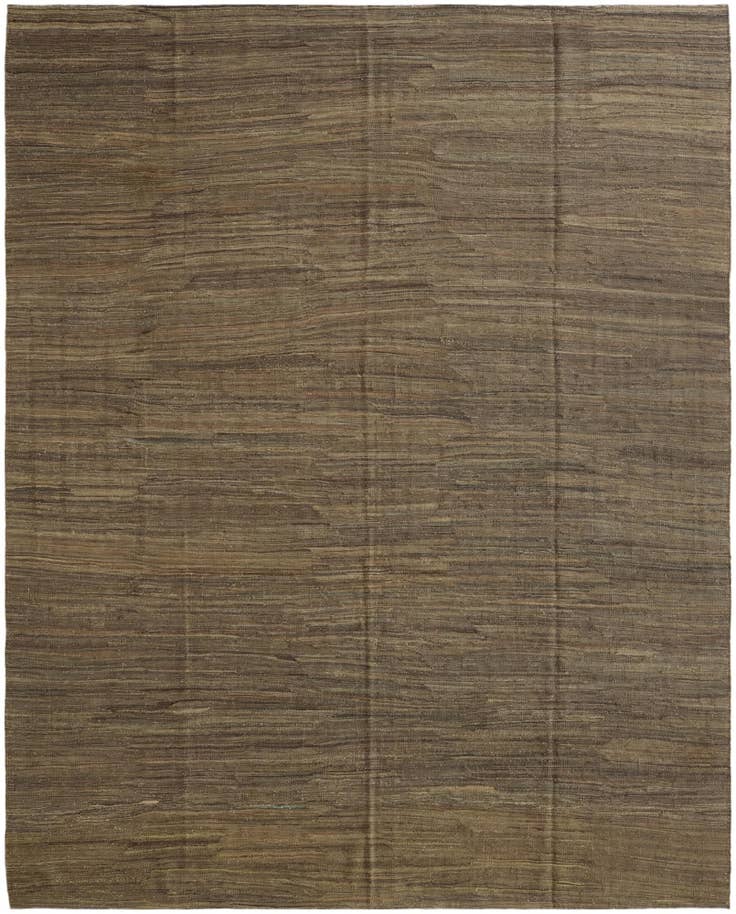 Detail image of 10' 5 x 12' 10 Hand Woven Kilim Modern Wool Rug