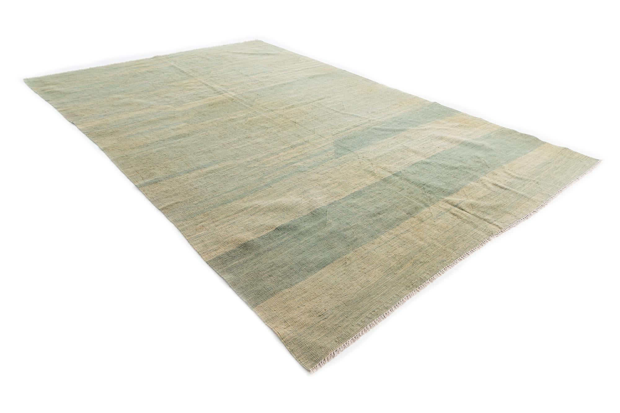6' 4 x 9' 9 Hand Woven Kilim Modern Wool Rug