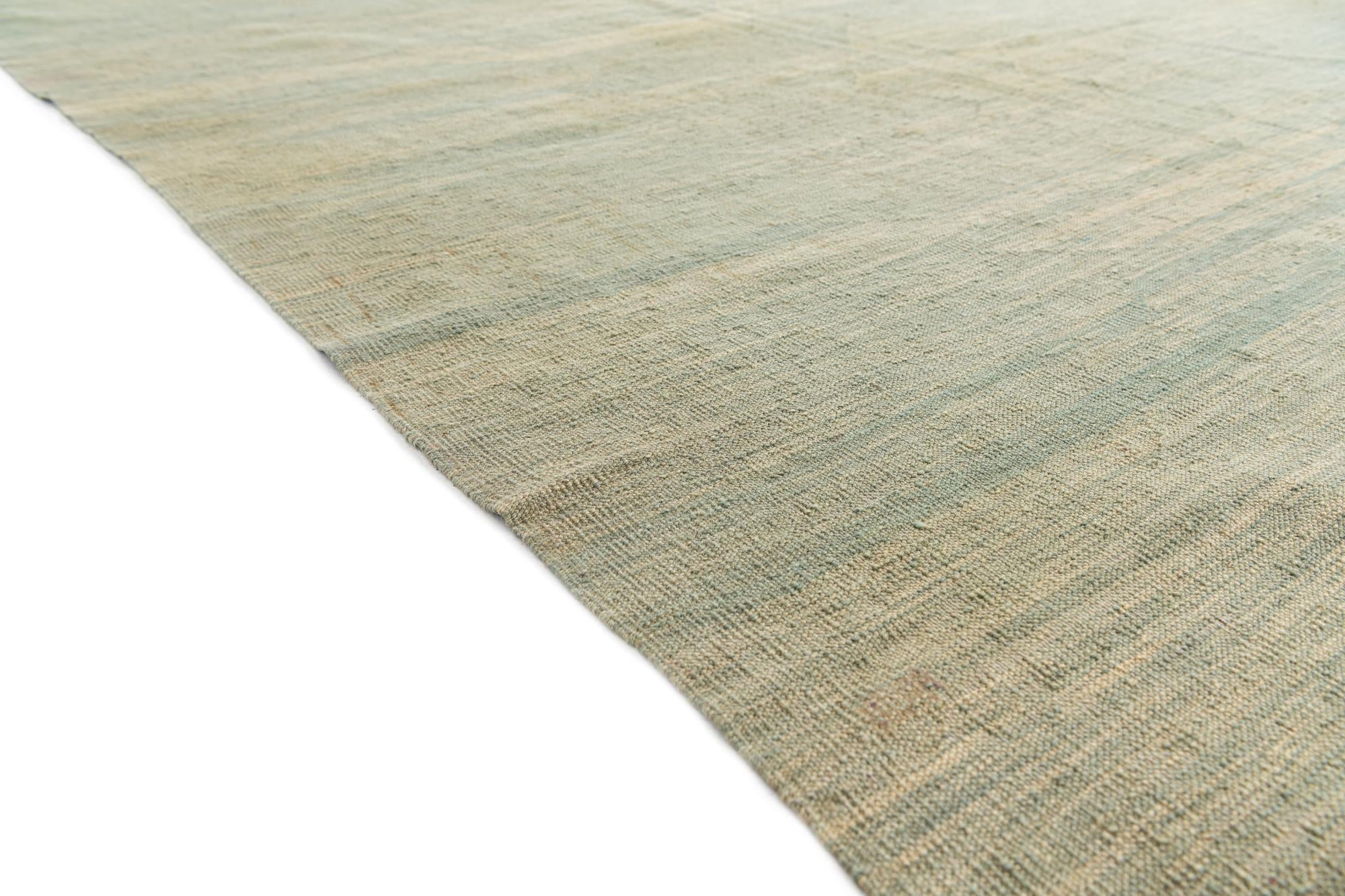 6' 4 x 9' 9 Hand Woven Kilim Modern Wool Rug