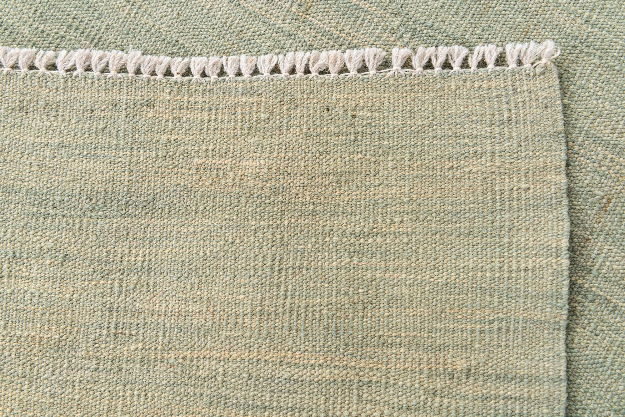 6' 4 x 9' 9 Hand Woven Kilim Modern Wool Rug