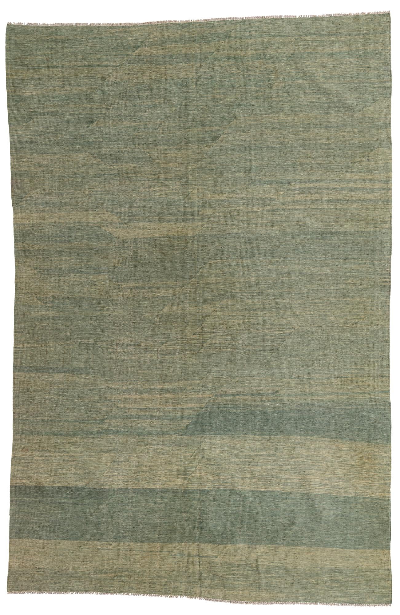 6' 4 x 9' 9 Hand Woven Kilim Modern Wool Rug