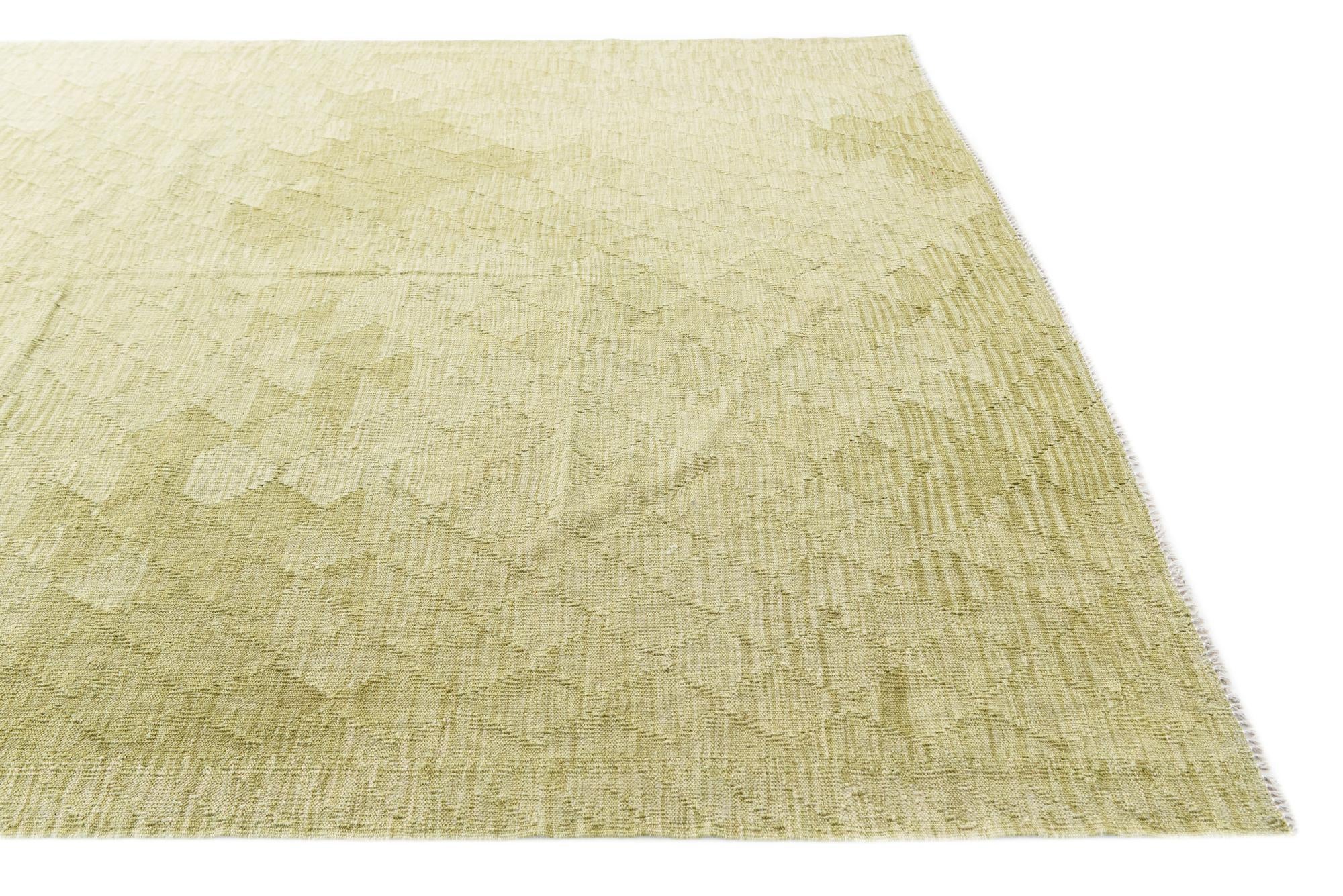 6' 7 x 10' Hand Woven Kilim Modern Wool Rug