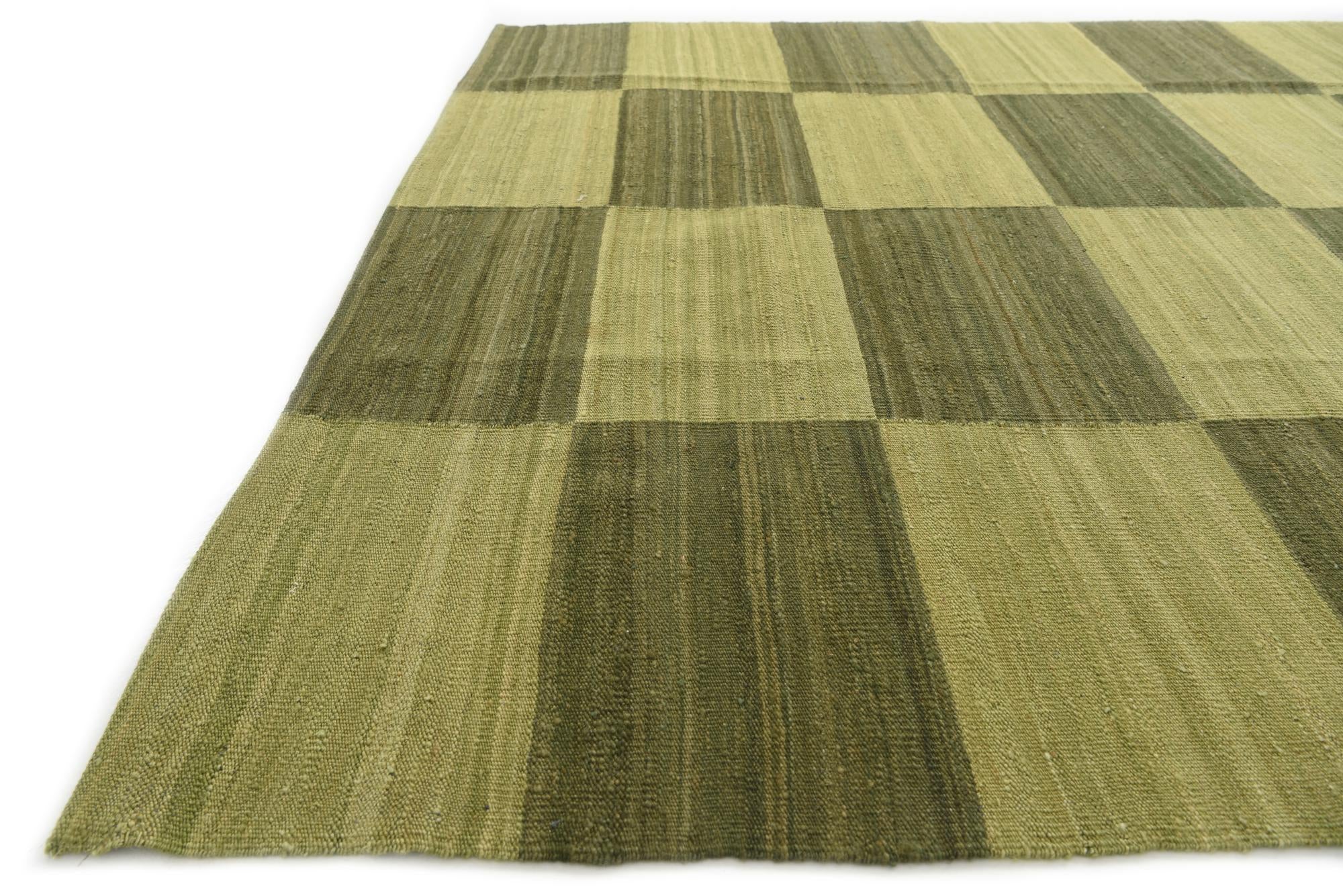 5' 7 x 7' 5 Hand Woven Kilim Modern Wool Rug
