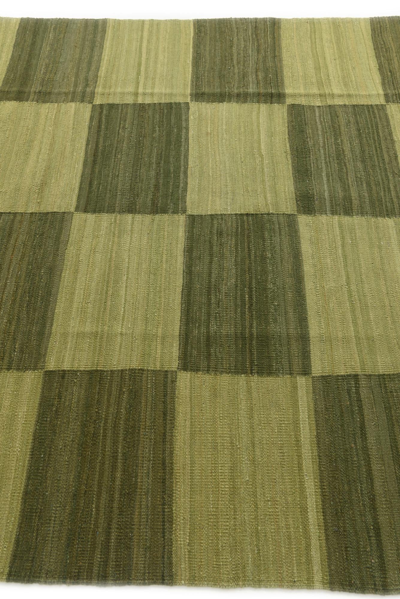5' 7 x 7' 5 Hand Woven Kilim Modern Wool Rug