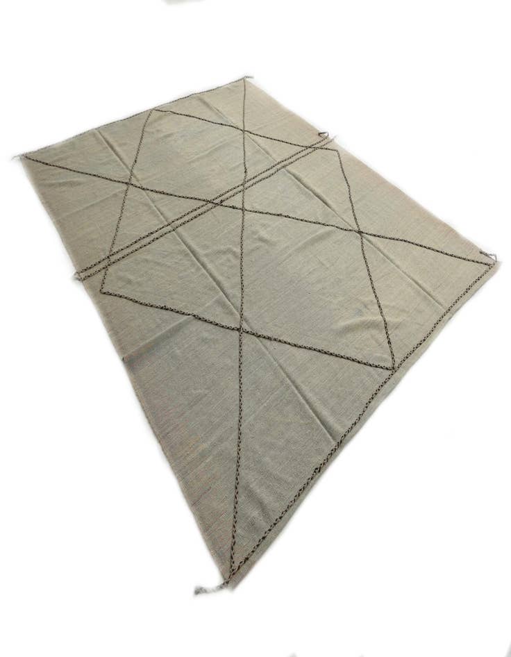 Detail image of 8' 4 x 9' 9  Hand Woven Kilim Modern Wool Rug