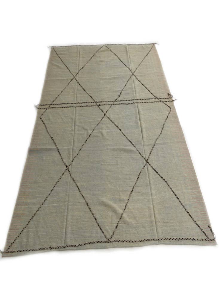 Detail image of 8' 4 x 9' 9  Hand Woven Kilim Modern Wool Rug