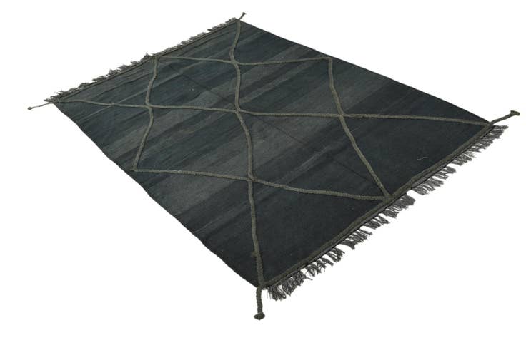 Detail image of 4' 4 x 6' Hand Woven Kilim Modern Wool Rug