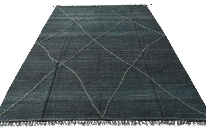 6' 10 x 9' 5 Hand Woven Kilim Modern Wool Rug