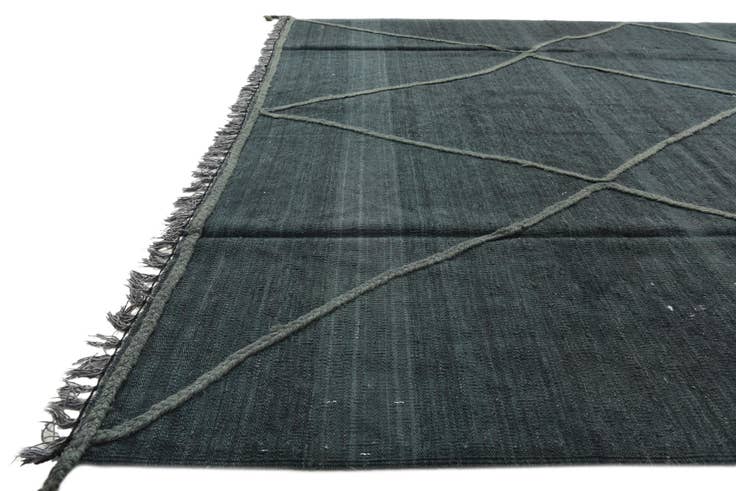 Detail image of 6' 10 x 9' 5 Hand Woven Kilim Modern Wool Rug