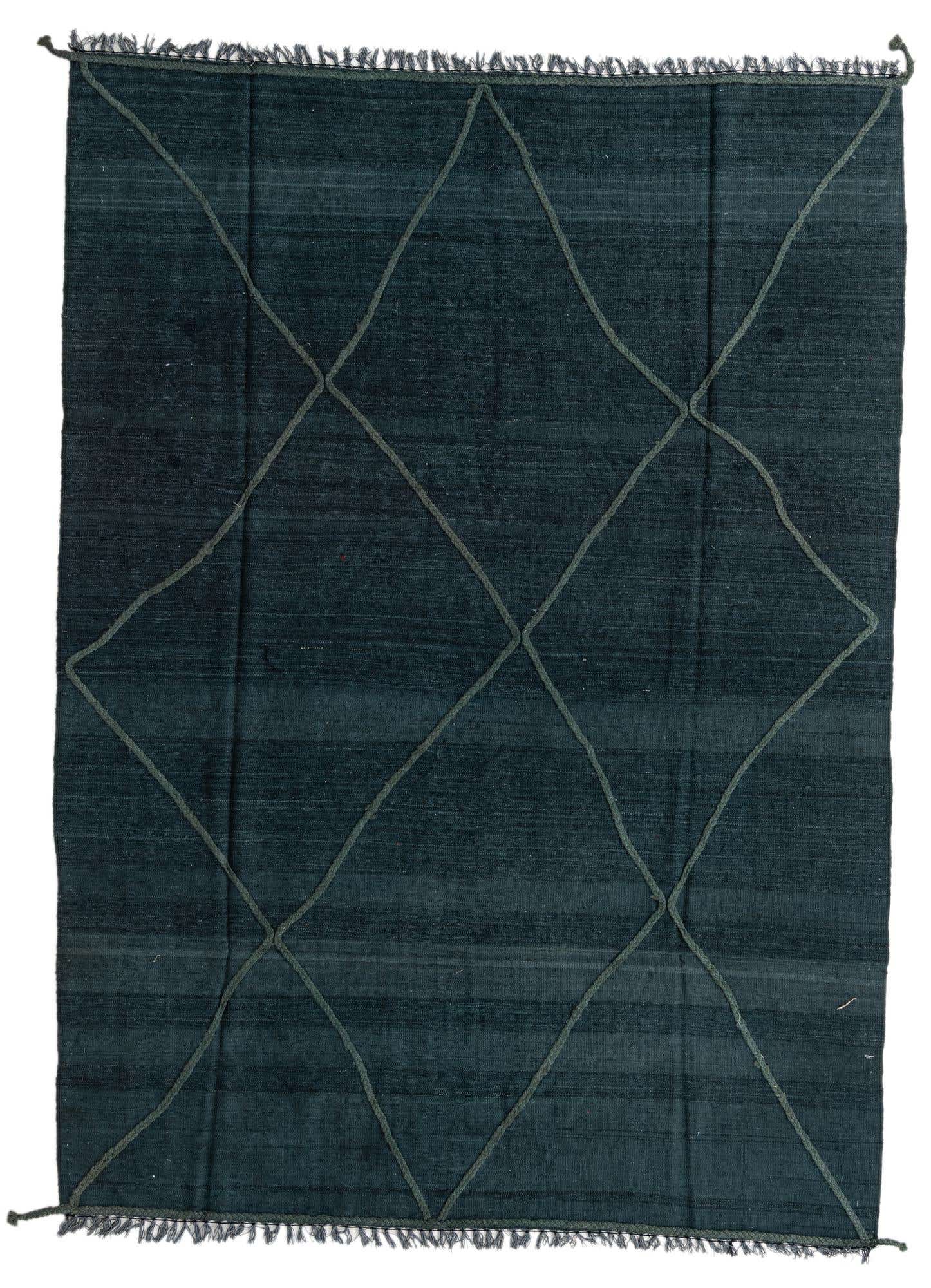 6' 10 x 9' 5 Hand Woven Kilim Modern Wool Rug