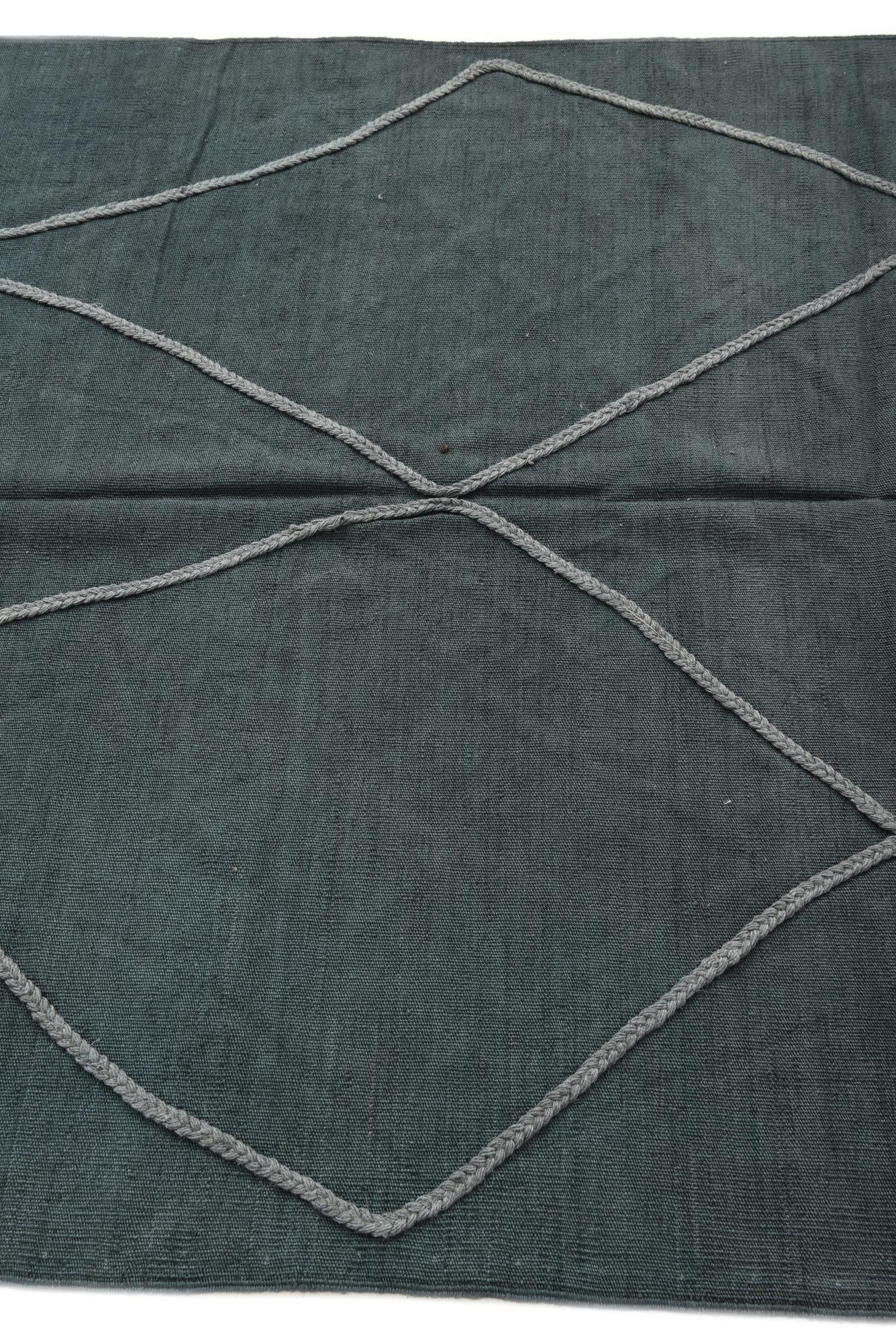 4' 9 x 6' 10 Hand Woven Kilim Modern Wool Rug