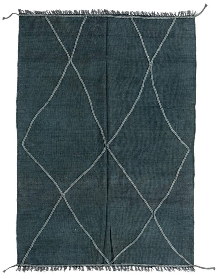 Detail image of 4' 9 x 6' 10 Hand Woven Kilim Modern Wool Rug
