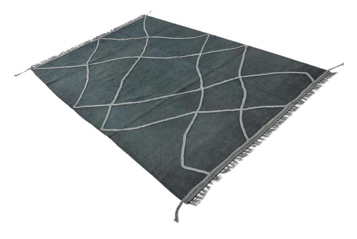 5' 5 x 8' 2 Hand Woven Kilim Modern Wool Rug