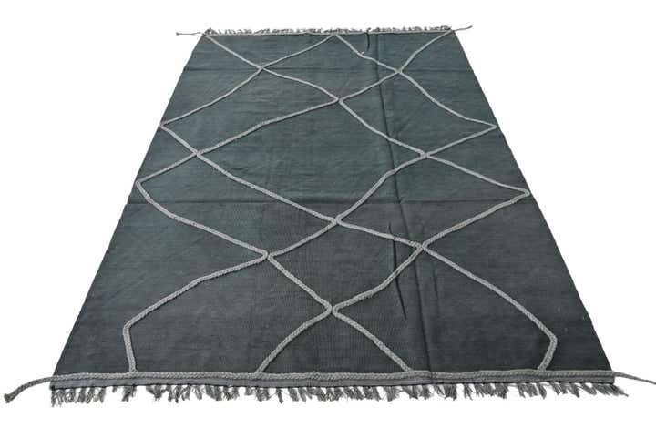5' 5 x 8' 2 Hand Woven Kilim Modern Wool Rug