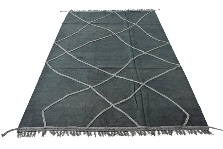 Detail image of 5' 5 x 8' 2 Hand Woven Kilim Modern Wool Rug