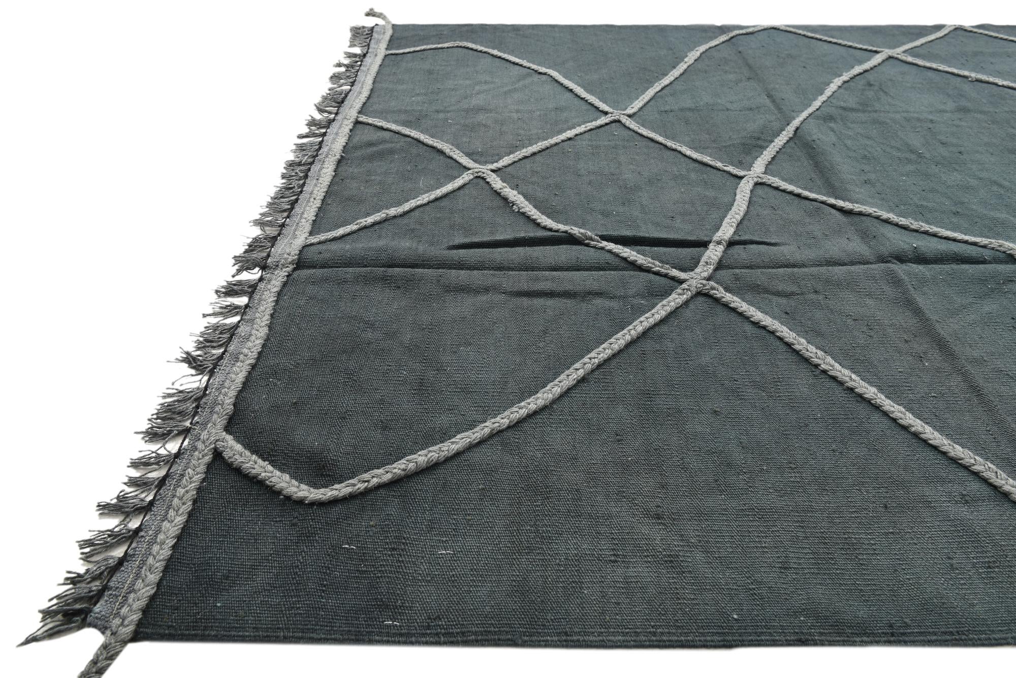 5' 5 x 8' 2 Hand Woven Kilim Modern Wool Rug