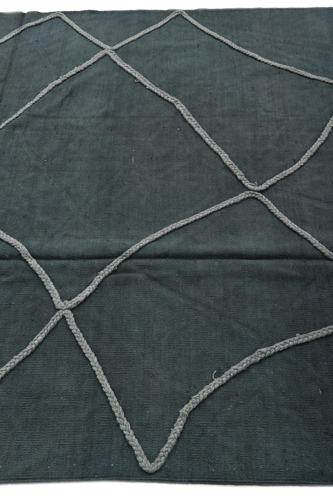 5' 5 x 8' 2 Hand Woven Kilim Modern Wool Rug