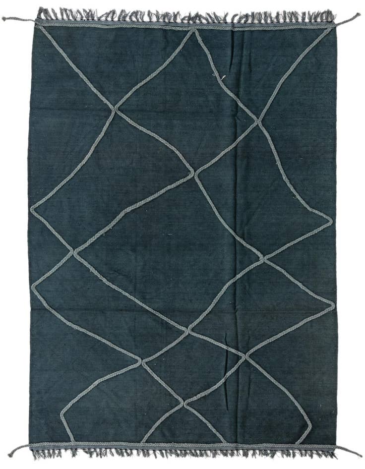 Detail image of 5' 5 x 8' 2 Hand Woven Kilim Modern Wool Rug