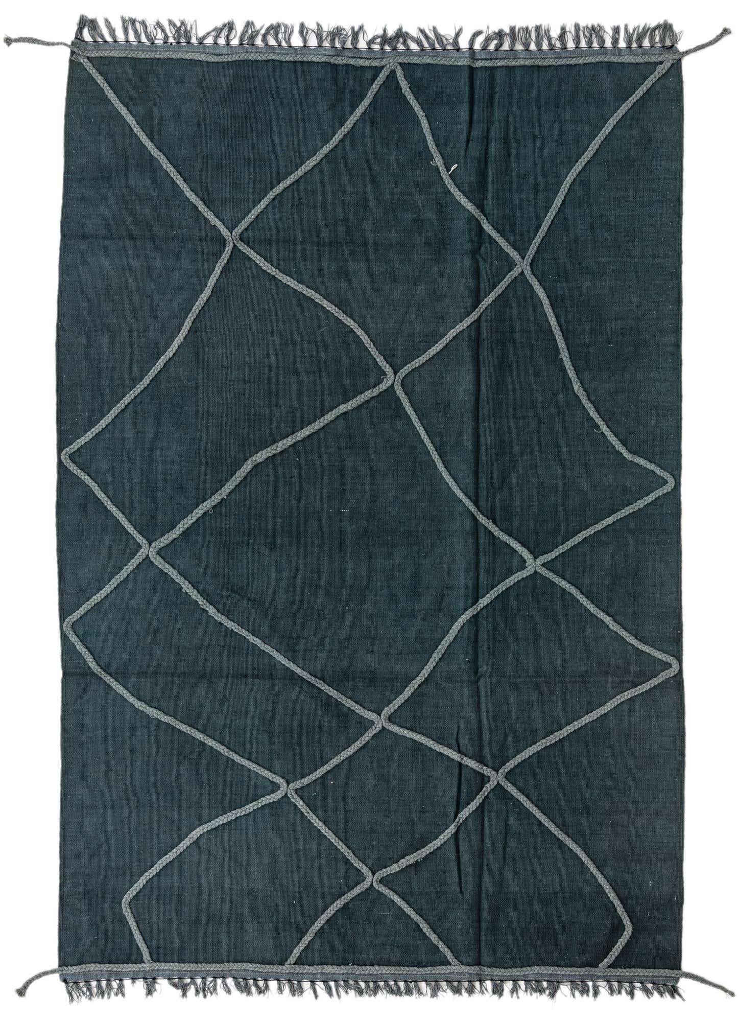 5' 5 x 8' 2 Hand Woven Kilim Modern Wool Rug
