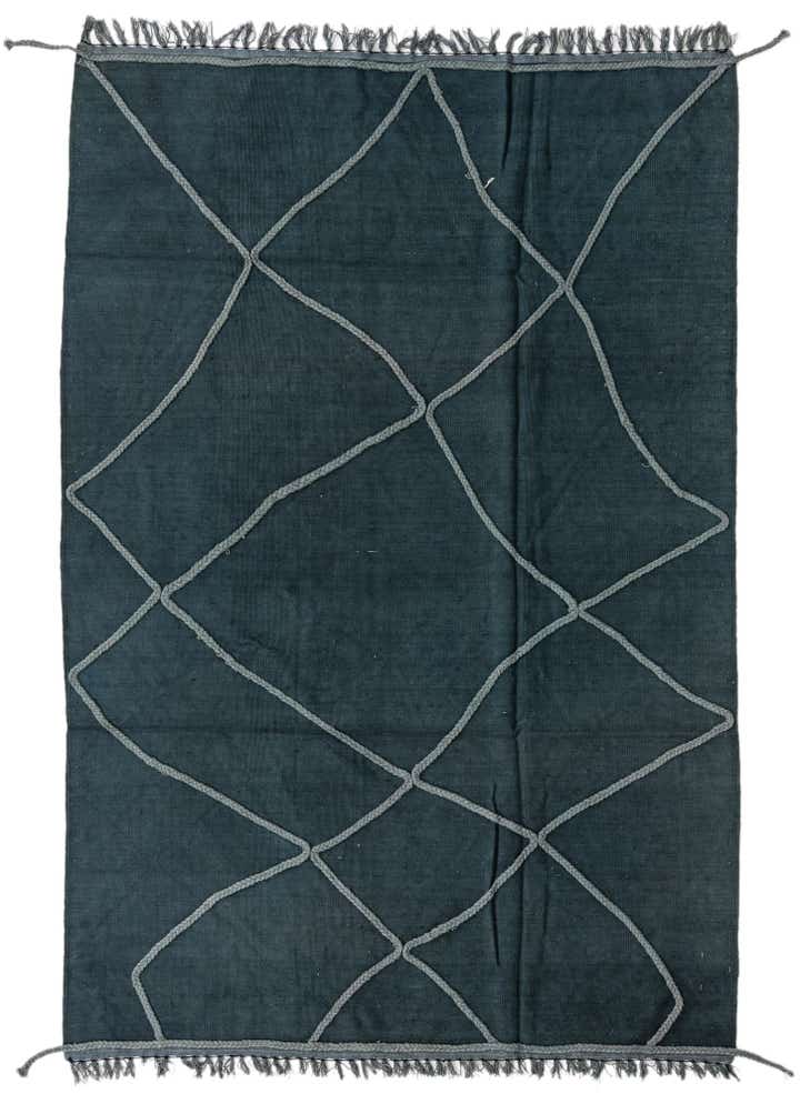 5' 5 x 8' 2 Hand Woven Kilim Modern Wool Rug