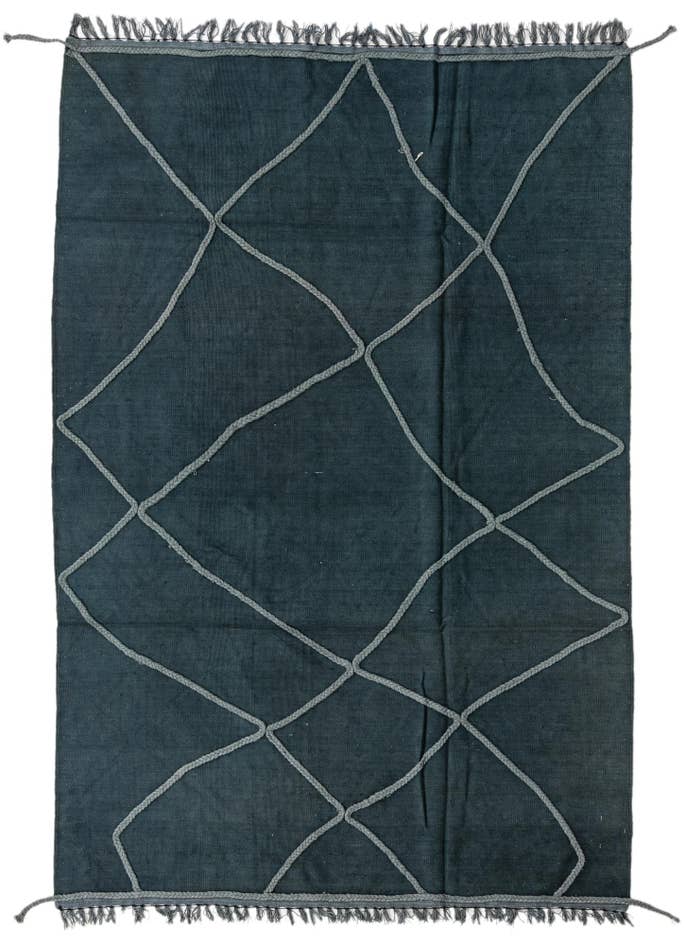 Detail image of 5' 5 x 8' 2 Hand Woven Kilim Modern Wool Rug