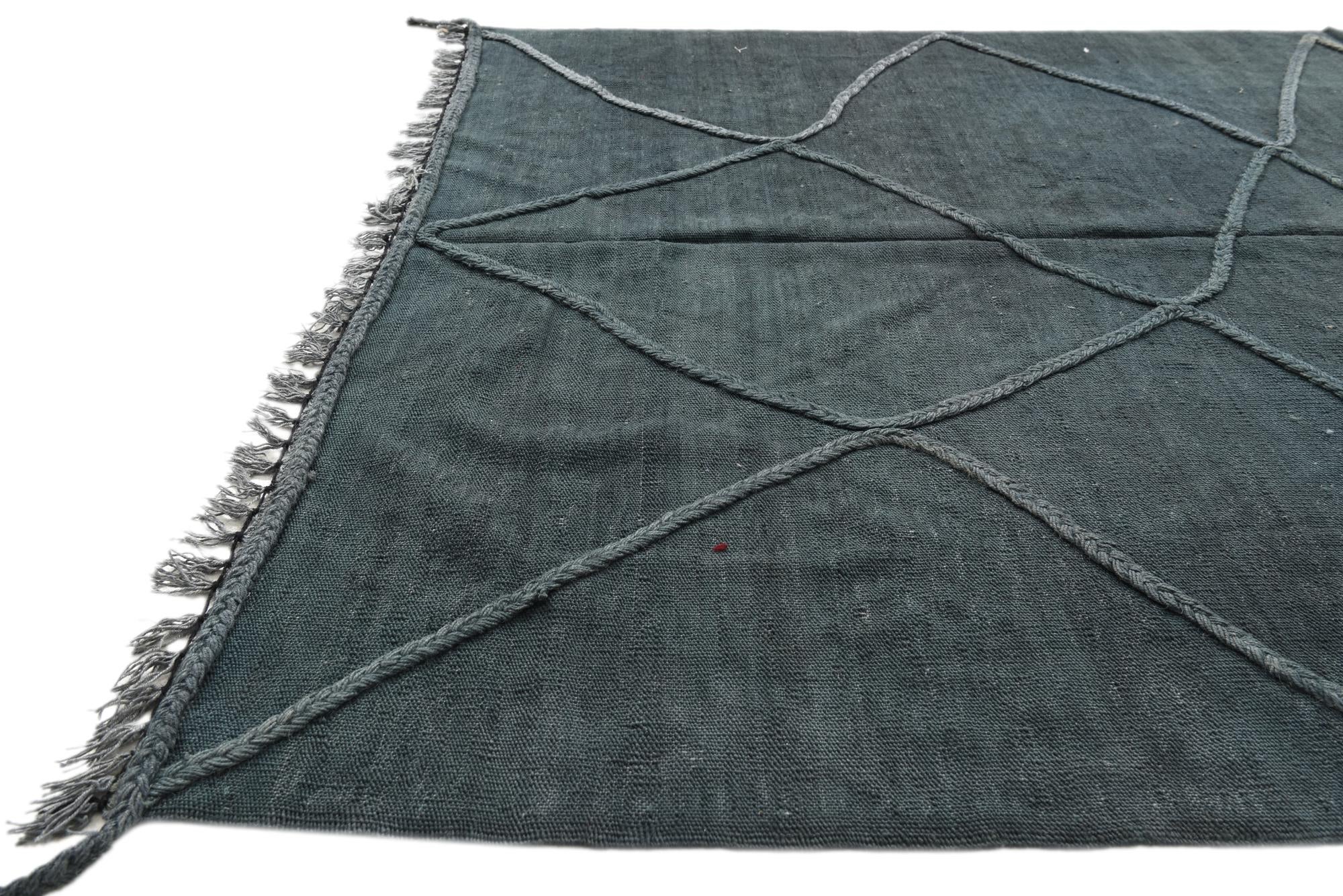 4' 1 x 6' 4 Hand Woven Kilim Modern Wool Rug