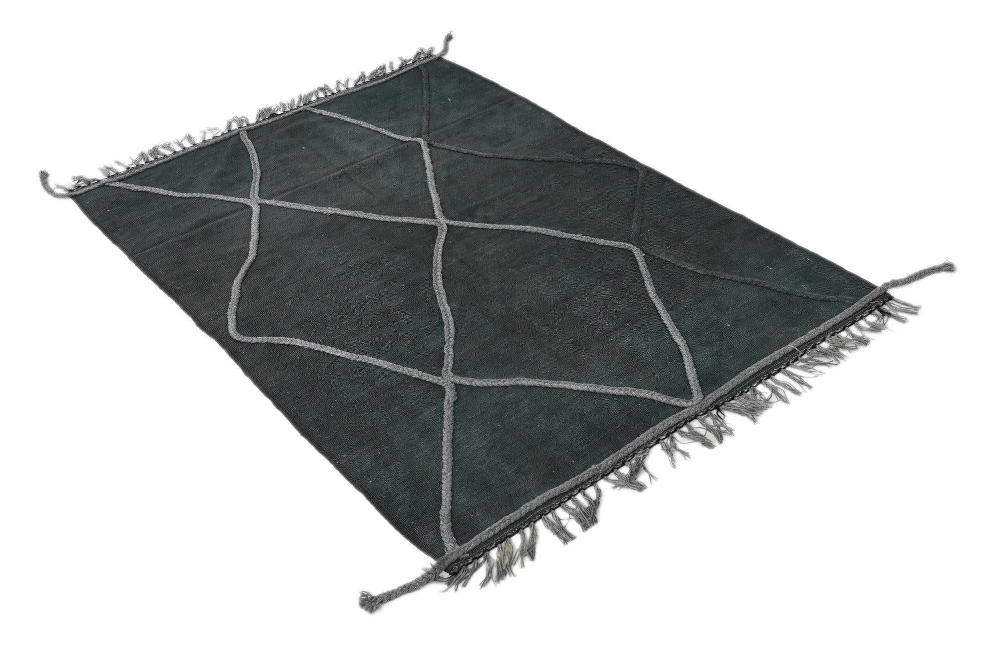 3' 5 x 5' Hand Woven Kilim Modern Wool Rug