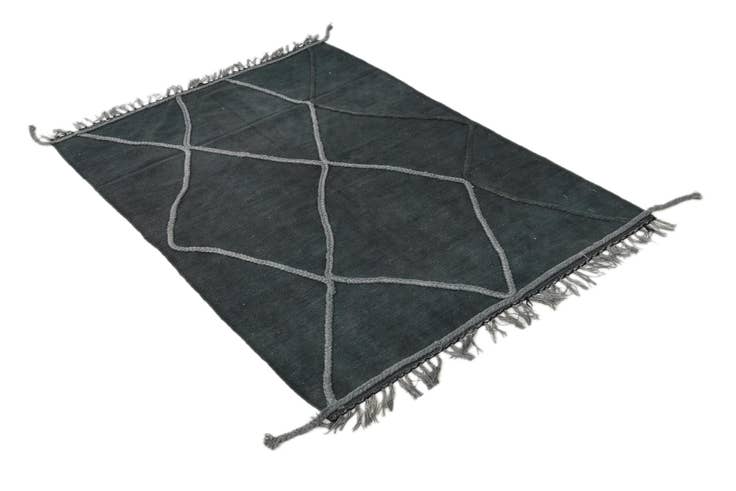 Detail image of 3' 5 x 5' Hand Woven Kilim Modern Wool Rug