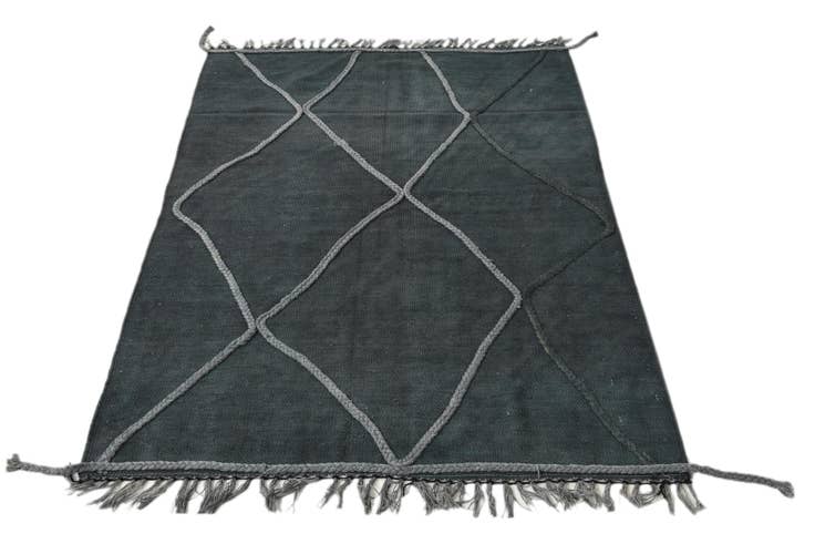 Detail image of 3' 5 x 5' Hand Woven Kilim Modern Wool Rug
