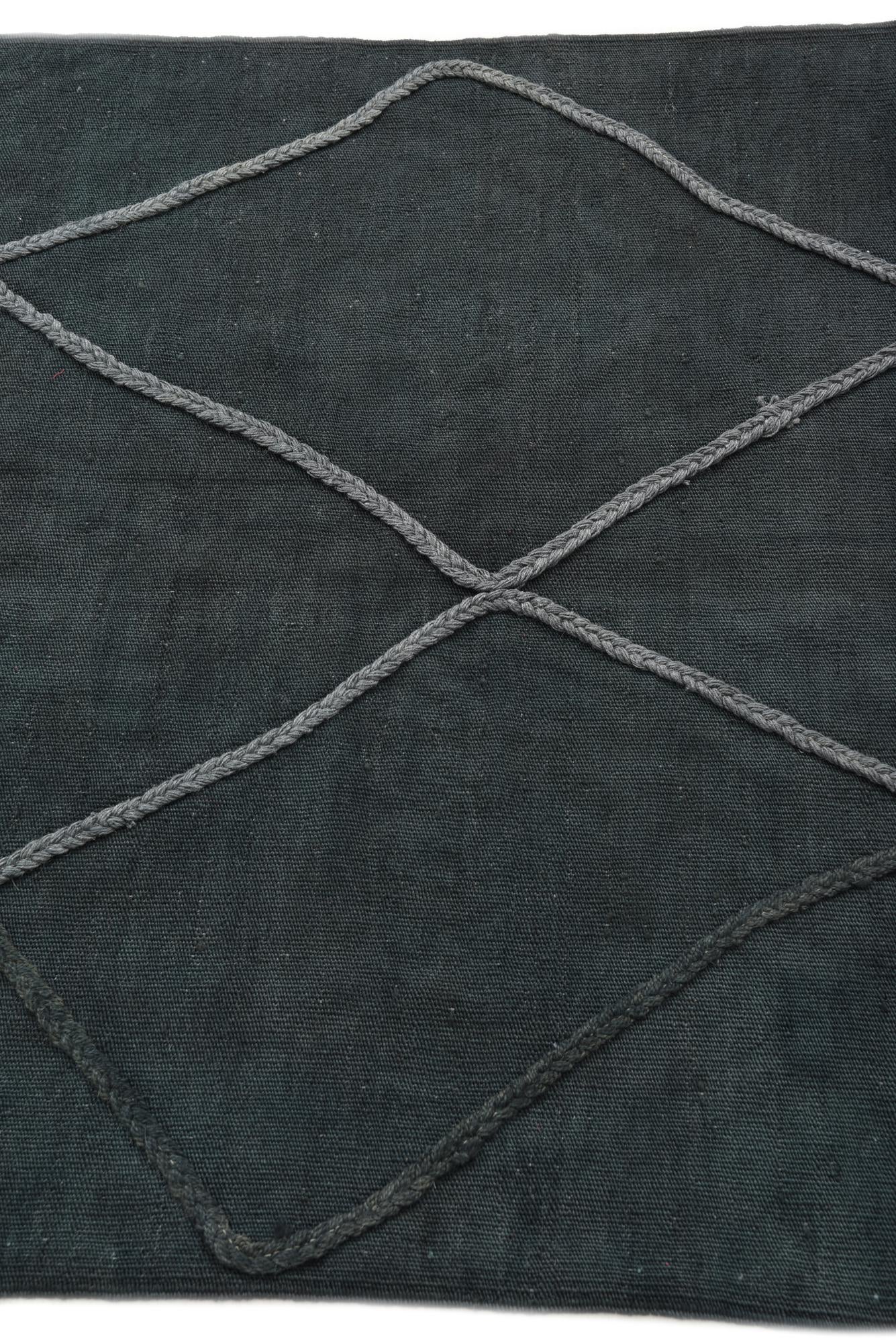 3' 5 x 5' Hand Woven Kilim Modern Wool Rug