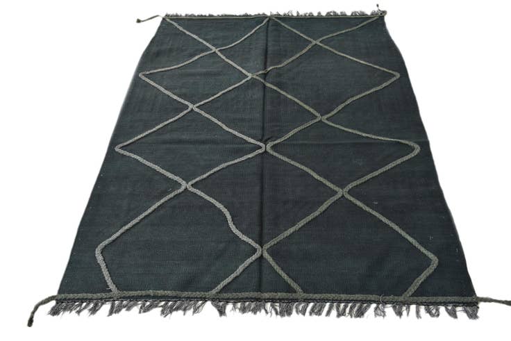 Detail image of 4' 5 x 6' Hand Woven Kilim Modern Wool Rug