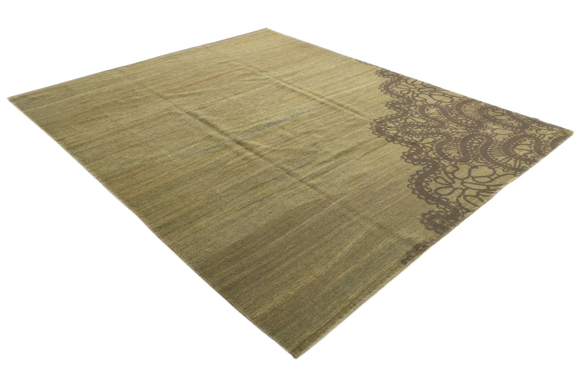 8' 6 x 10' 4 Hand Woven Kilim Modern Wool Rug